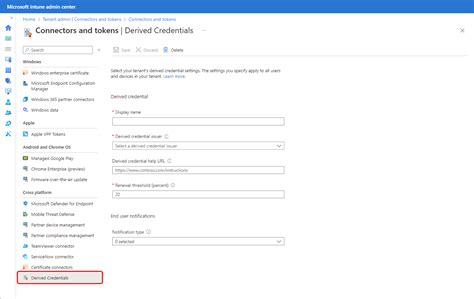 Use derived credentials for mobile devices with Microsoft Intune